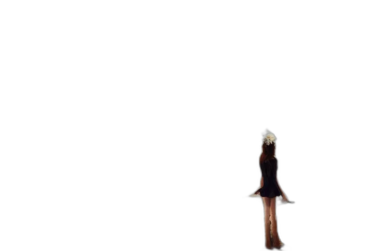 dress, robot, hair, creature transparent PNG cut-out