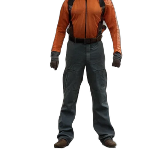 jacket, staff, 3d render, concept art transparent PNG cut-out