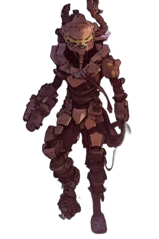 robot, weapon, creature, staff transparent PNG cut-out
