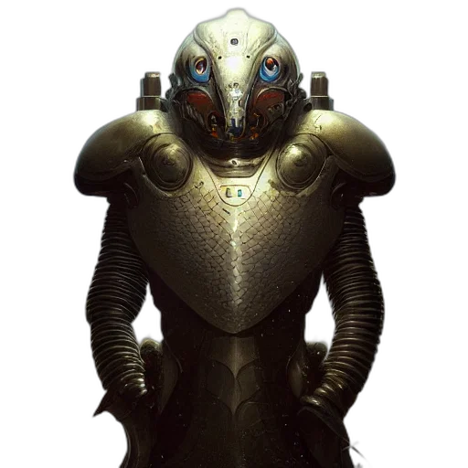 robot, mask, dragon, creature transparent PNG cut-out