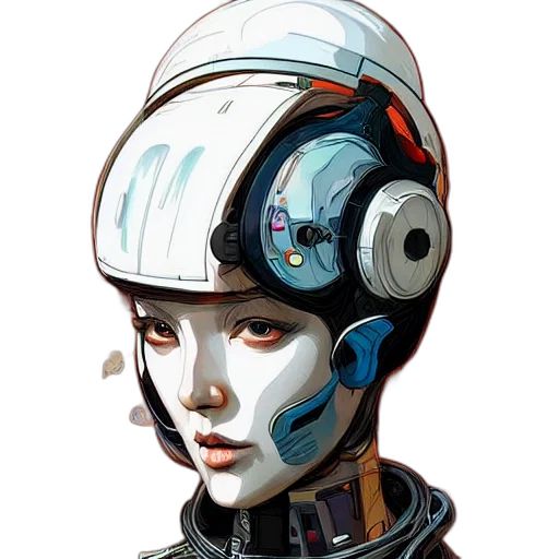 robot, mask, face, cyberpunk transparent PNG cut-out