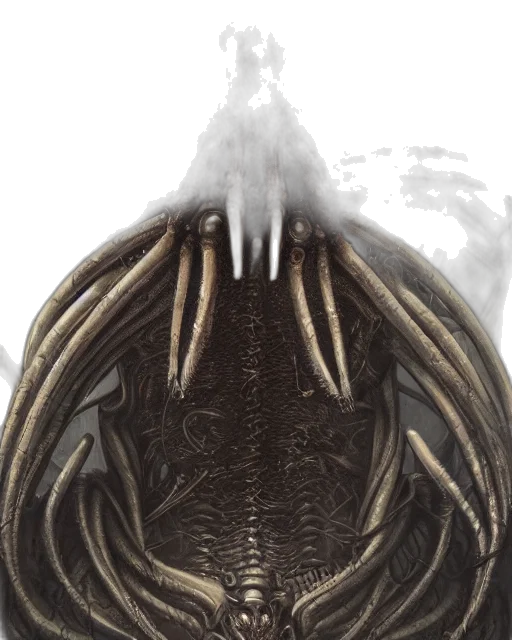 hair, dragon, creature, mask transparent PNG cut-out