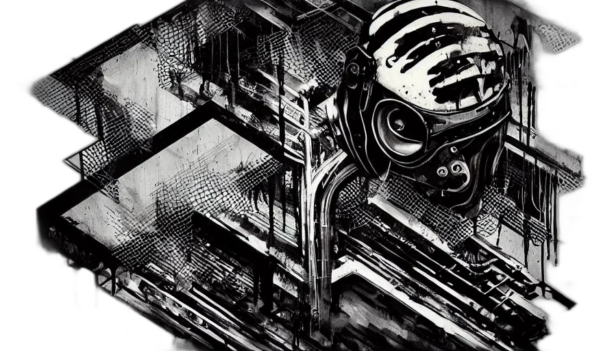 robot, cyberpunk, concept art, comic book art transparent PNG cut-out
