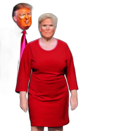 dress, mask, creature, vaporwave transparent PNG cut-out