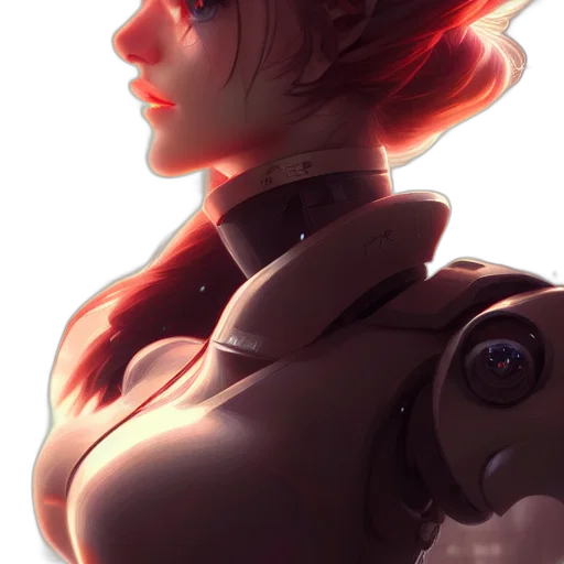 robot, staff, face, crown transparent PNG cut-out