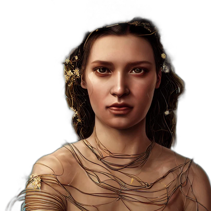 jewelry, face, crown, fantasy art transparent PNG cut-out
