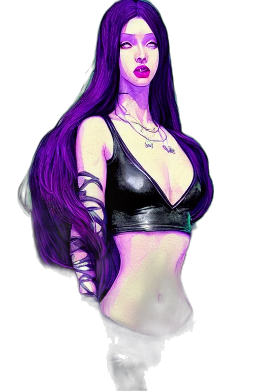fantasy art, cyberpunk, concept art, watercolor transparent PNG cut-out