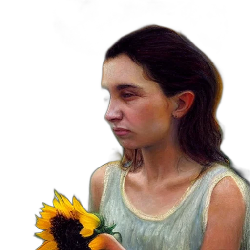face, flower, mask, dress transparent PNG cut-out
