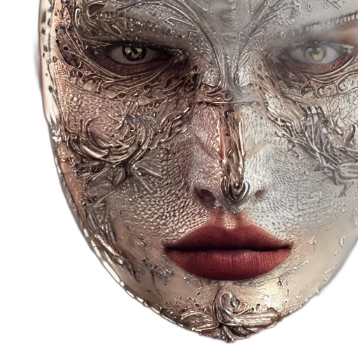 mask, face, jewelry, photorealistic transparent PNG cut-out