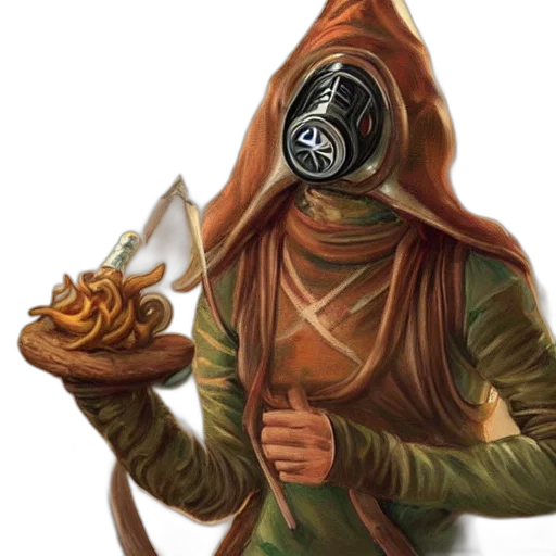 staff, food, mask, jacket transparent PNG cut-out