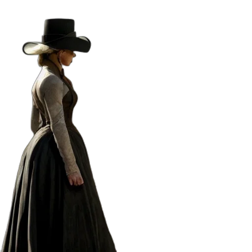 dress, hat, staff, crown transparent PNG cut-out