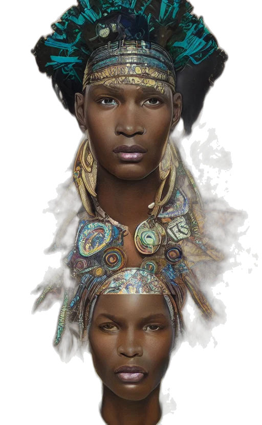 jewelry, face, crown, photorealistic transparent PNG cut-out