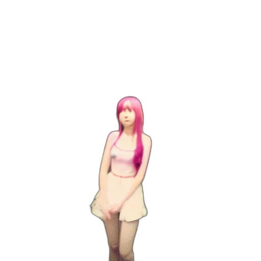 dress, staff, creature, hair transparent PNG cut-out