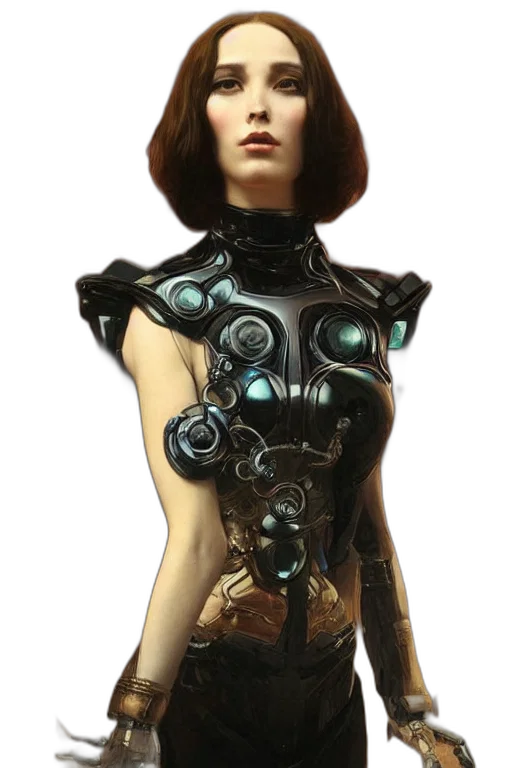 robot, dress, staff, jewelry transparent PNG cut-out