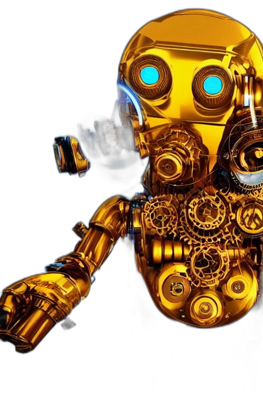 robot, weapon, concept art, 3d render transparent PNG cut-out
