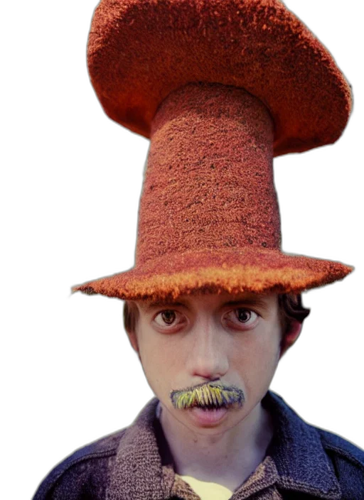 hat, staff, face, mask transparent PNG cut-out