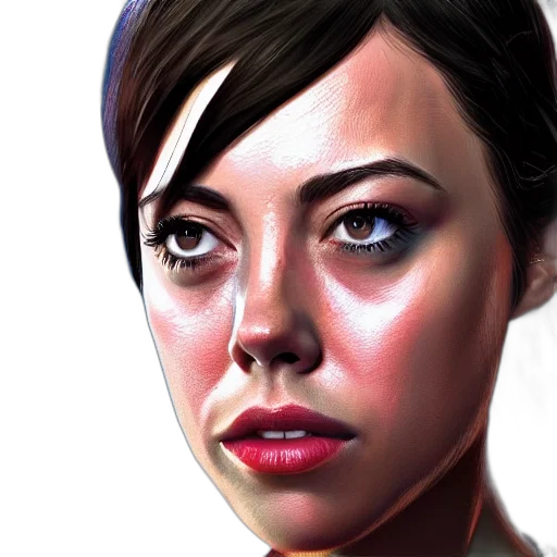 face, photorealistic, concept art, oil painting transparent PNG cut-out