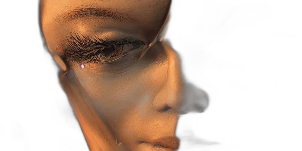 face, mask, jewelry, photorealistic transparent PNG cut-out