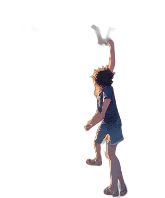 creature, staff, umbrella, hair transparent PNG cut-out