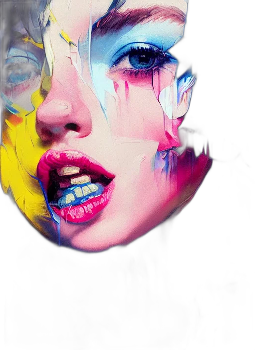 face, mask, photorealistic, watercolor transparent PNG cut-out