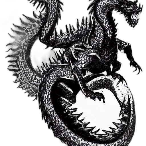 dragon, animal, creature, sword transparent PNG cut-out