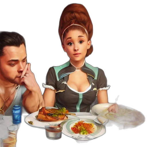 food, dress, face, concept art transparent PNG cut-out