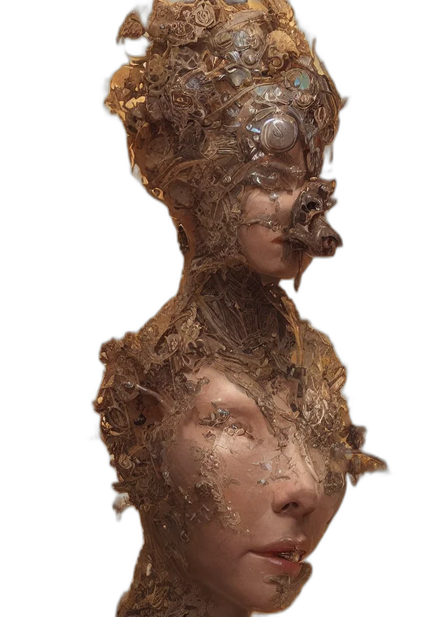 mask, crown, face, hair transparent PNG cut-out
