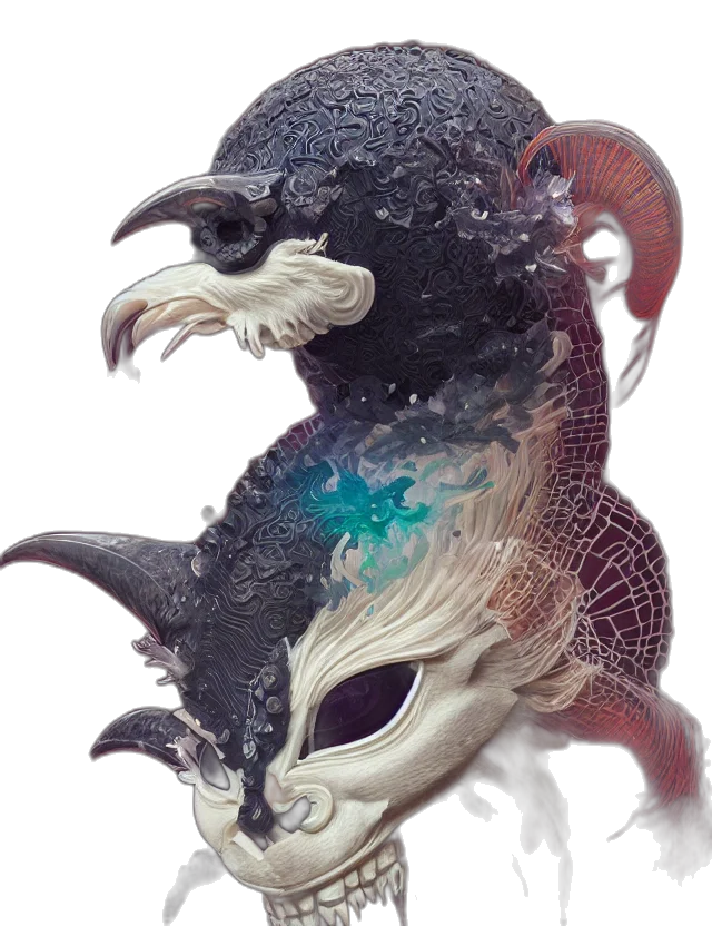 dragon, creature, mask, animal transparent PNG cut-out