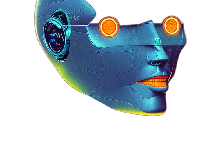 robot, mask, face, creature transparent PNG cut-out
