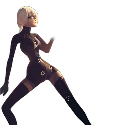robot, dress, weapon, staff transparent PNG cut-out