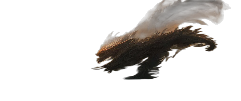 dragon, hair, creature, mask transparent PNG cut-out