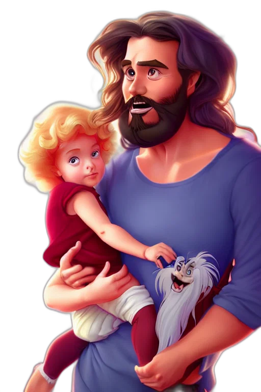 watercolor, photorealistic, fantasy art, cartoon transparent PNG cut-out
