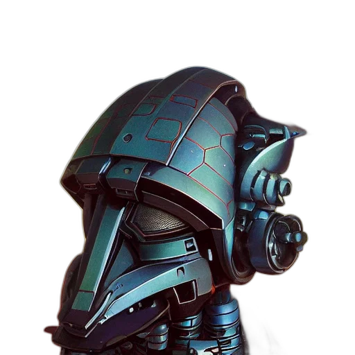 robot, mask, weapon, concept art transparent PNG cut-out