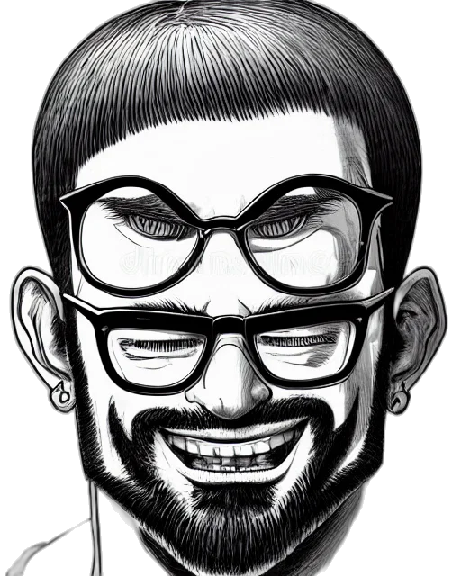 face, cartoon, comic book art, pencil sketch transparent PNG cut-out