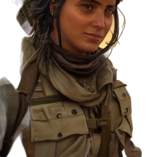 face, staff, weapon, jacket transparent PNG cut-out