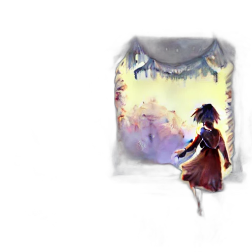 dress, concept art, fantasy art, watercolor transparent PNG cut-out