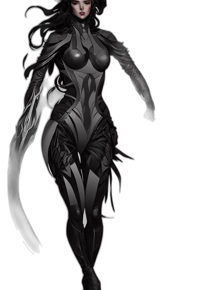concept art, fantasy art, comic book art, cyberpunk transparent PNG cut-out