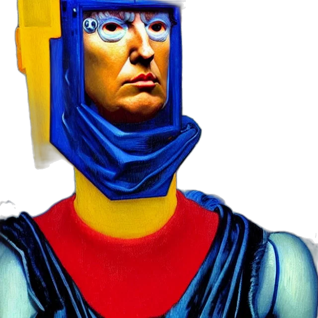 robot, mask, face, crown transparent PNG cut-out