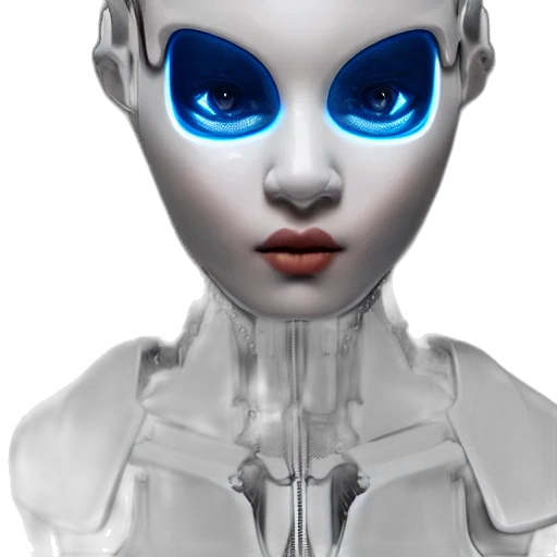 robot, face, mask, creature transparent PNG cut-out