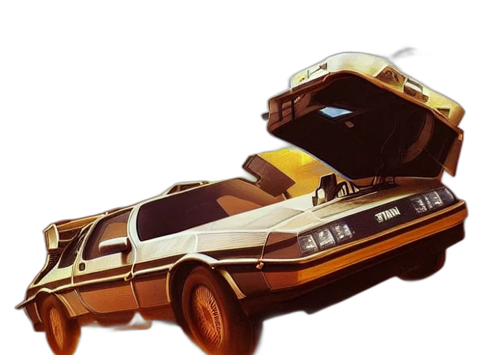 car, concept art, comic book art, 3d render transparent PNG cut-out