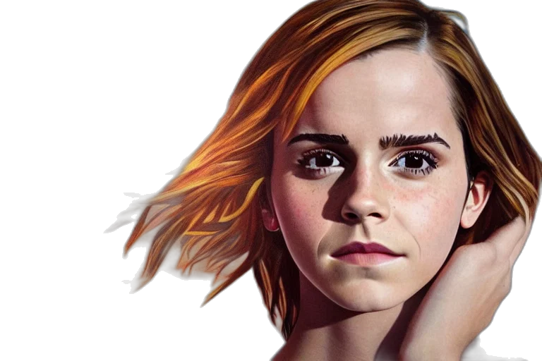 face, hair, photorealistic, concept art transparent PNG cut-out
