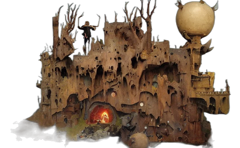 concept art, fantasy art, 3d render, fire transparent PNG cut-out