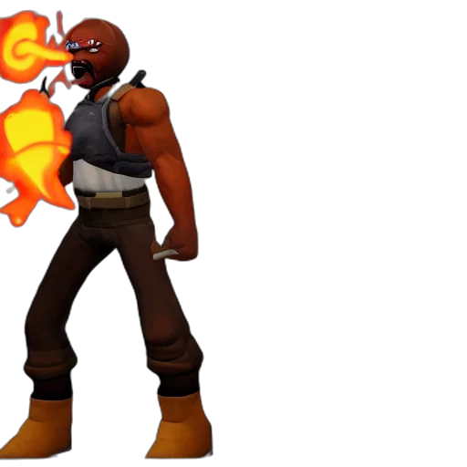 weapon, staff, jacket, mask transparent PNG cut-out