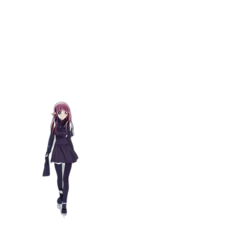 dress, staff, weapon, creature transparent PNG cut-out