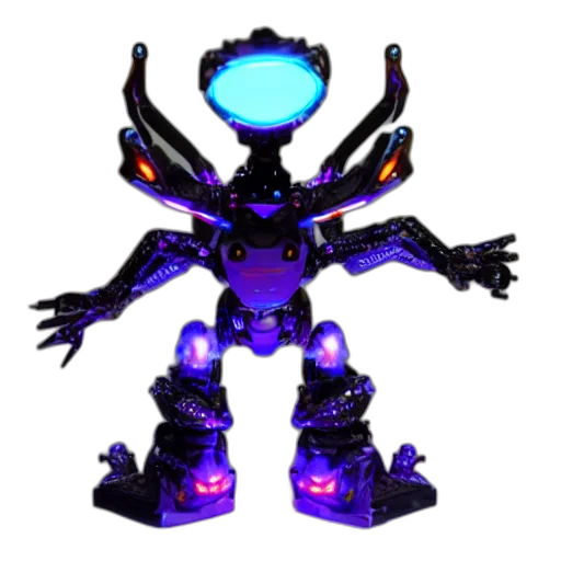 robot, creature, 3d render, concept art transparent PNG cut-out