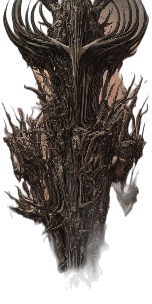 crown, tree, hair, staff transparent PNG cut-out