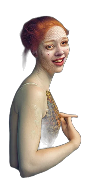 jewelry, staff, face, creature transparent PNG cut-out