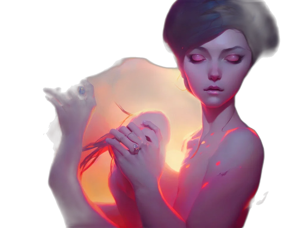 creature, concept art, fantasy art, cyberpunk transparent PNG cut-out