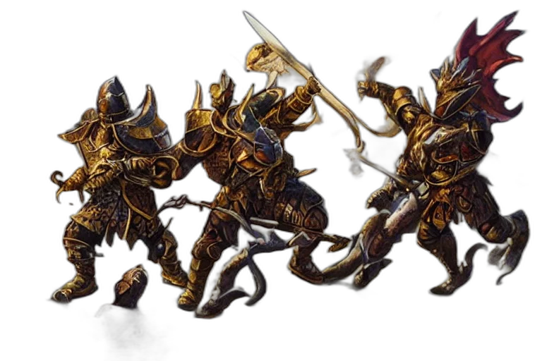 concept art, fantasy art, 3d render, golden transparent PNG cut-out