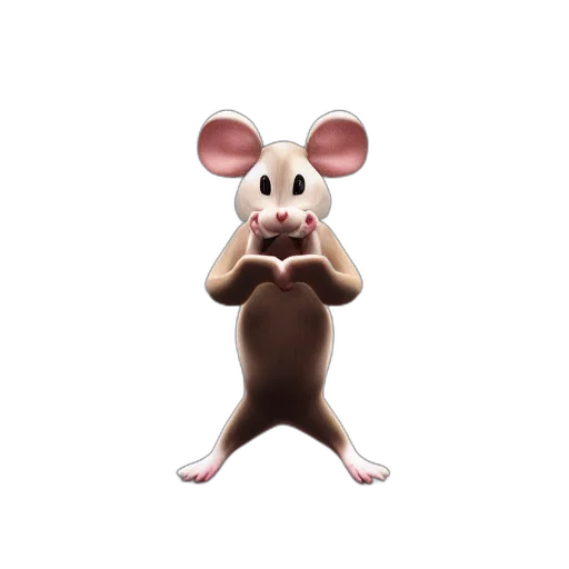 animal, creature, mask, 3d render transparent PNG cut-out